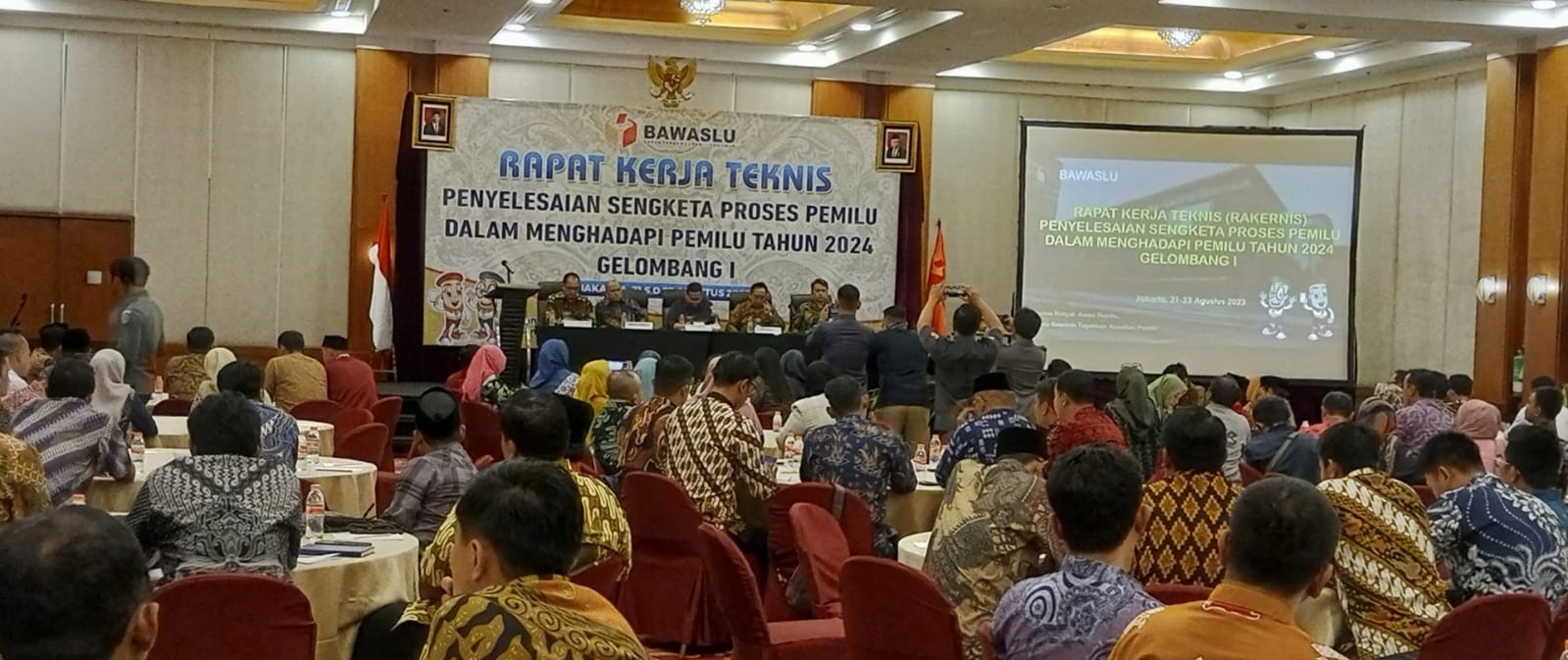 Rapat Kerja Teknis Penyelesaian Sengketa Proses Pemilu Dalam menghadapi Pemilu Tahun 2024