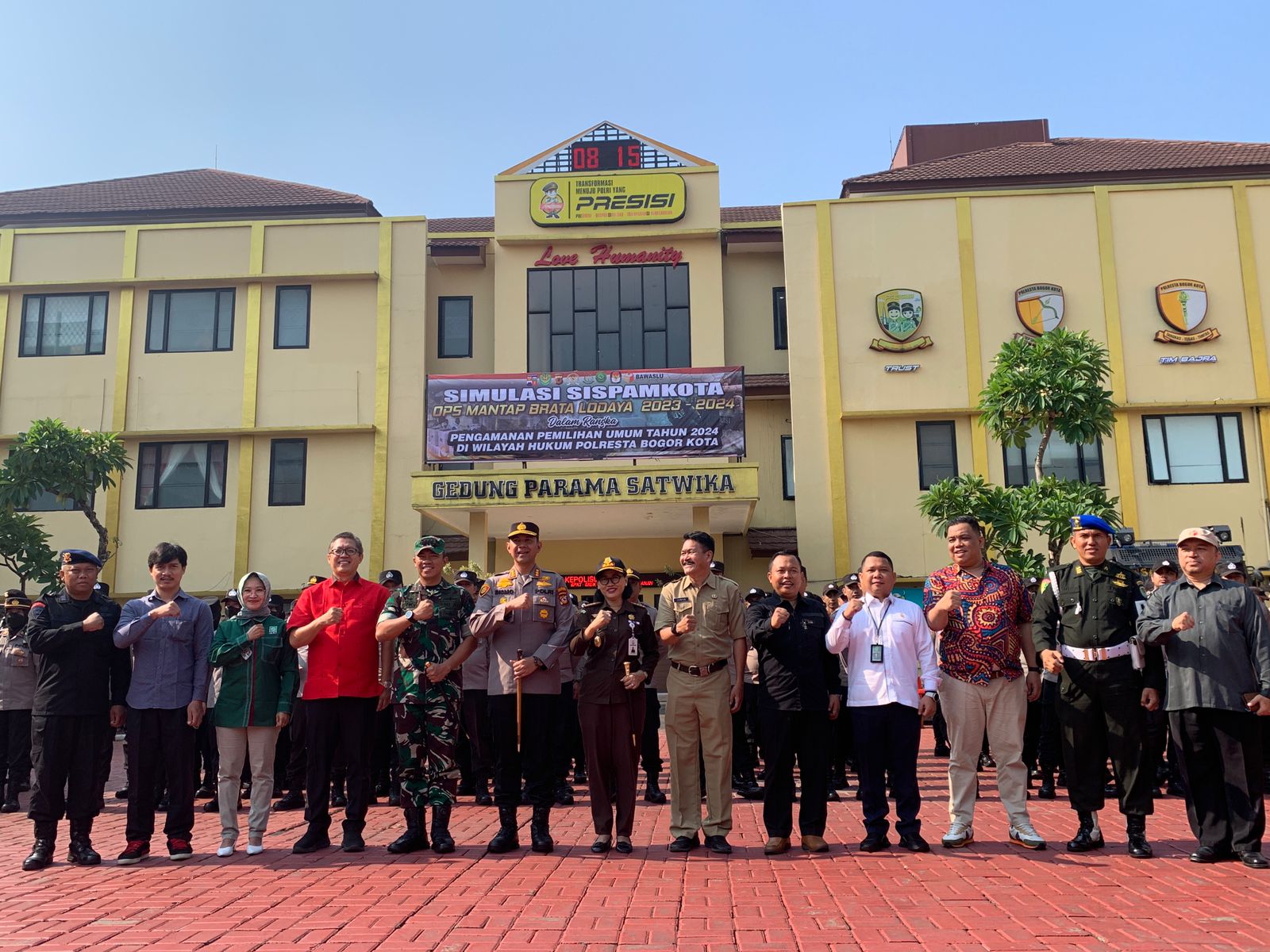 Persiapkan Pemilu 2004 : Bawaslu Kota Bogor Hadir Dalam Simulasi SISPAMKOTA OPS Mantap Brata Lodaya