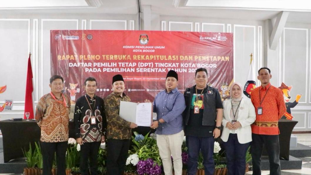 Bawaslu Kota Bogor Awasi Rapat Pleno Terbuka Rekapitulasi dan Penetapan DPT