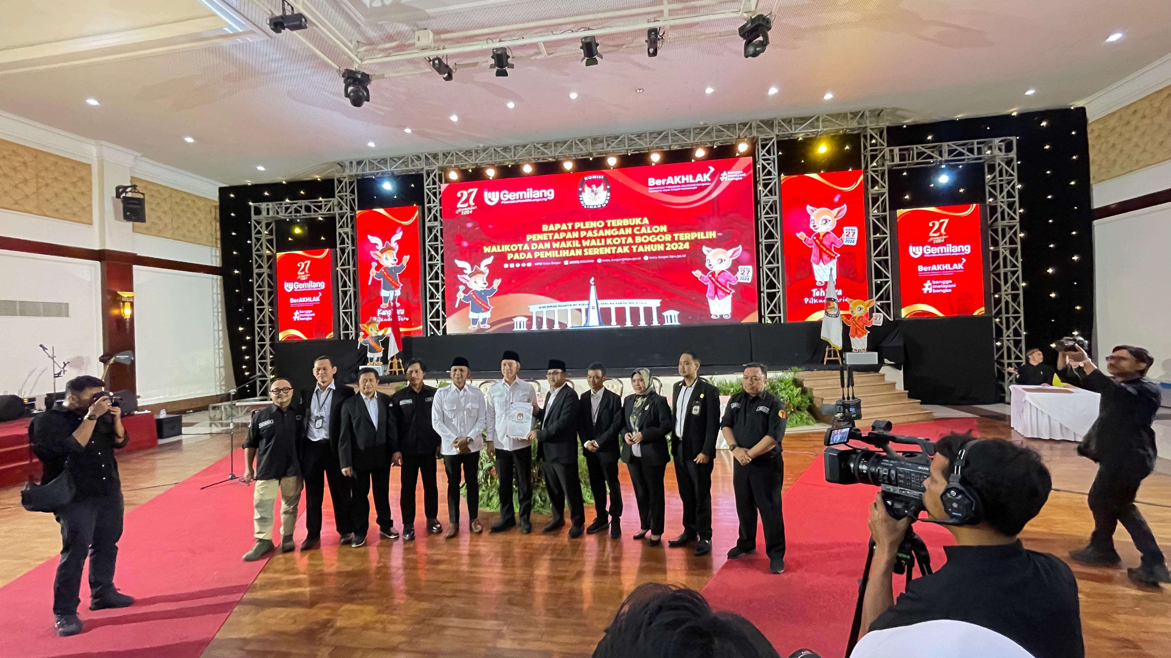 ТОК...! Walikota dan Wakil Walikota Bogor Terpilih Ditetapkan