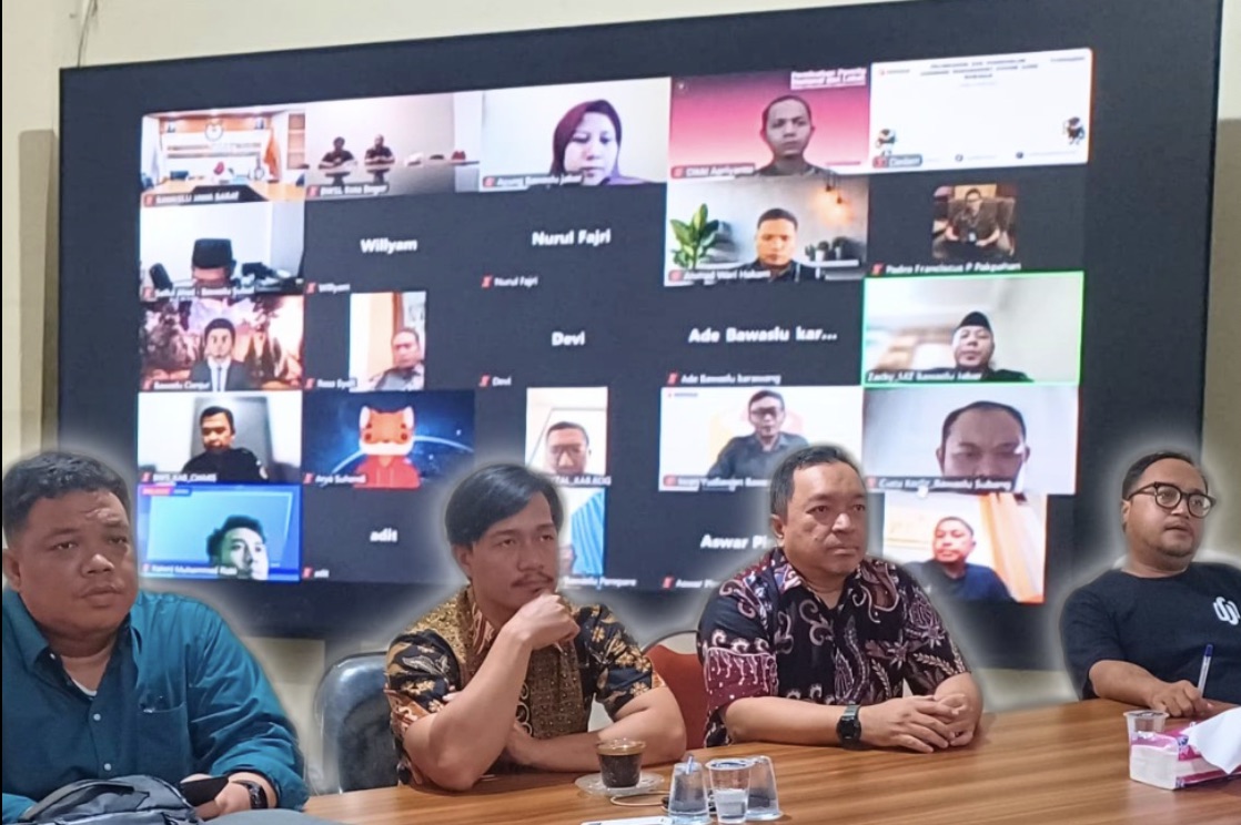 Ketua dan Anggotan Bawaslu Kota Bogor Ikuti Diskusi Pojok Pengawasan Partisipatif Dari Bawaslu Provinsi Jawa Barat