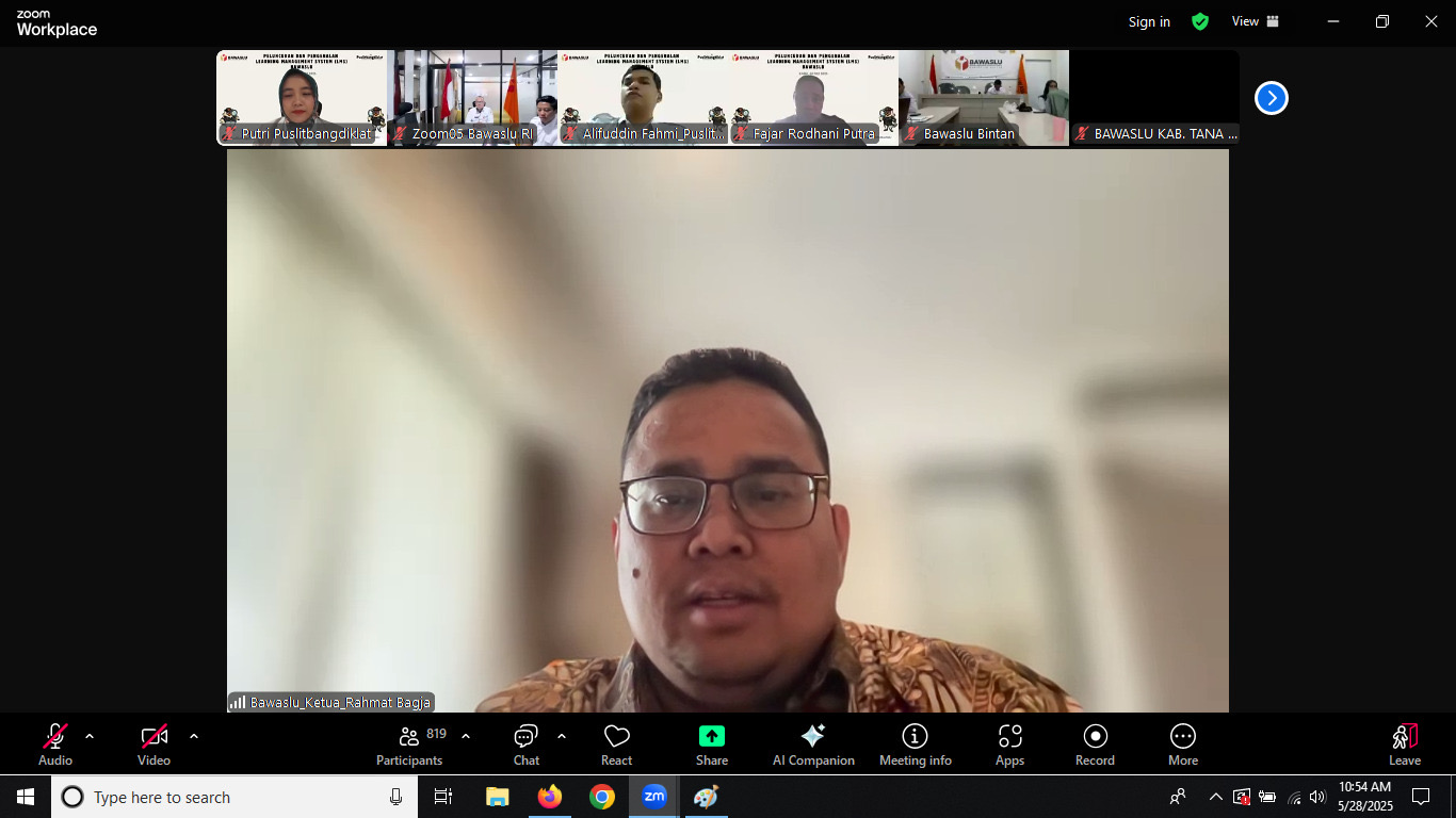 Bagja Harap Pengetahuan Lintas Divisi Bawaslu Tersebar Merata Melalui Peluncuran LMS