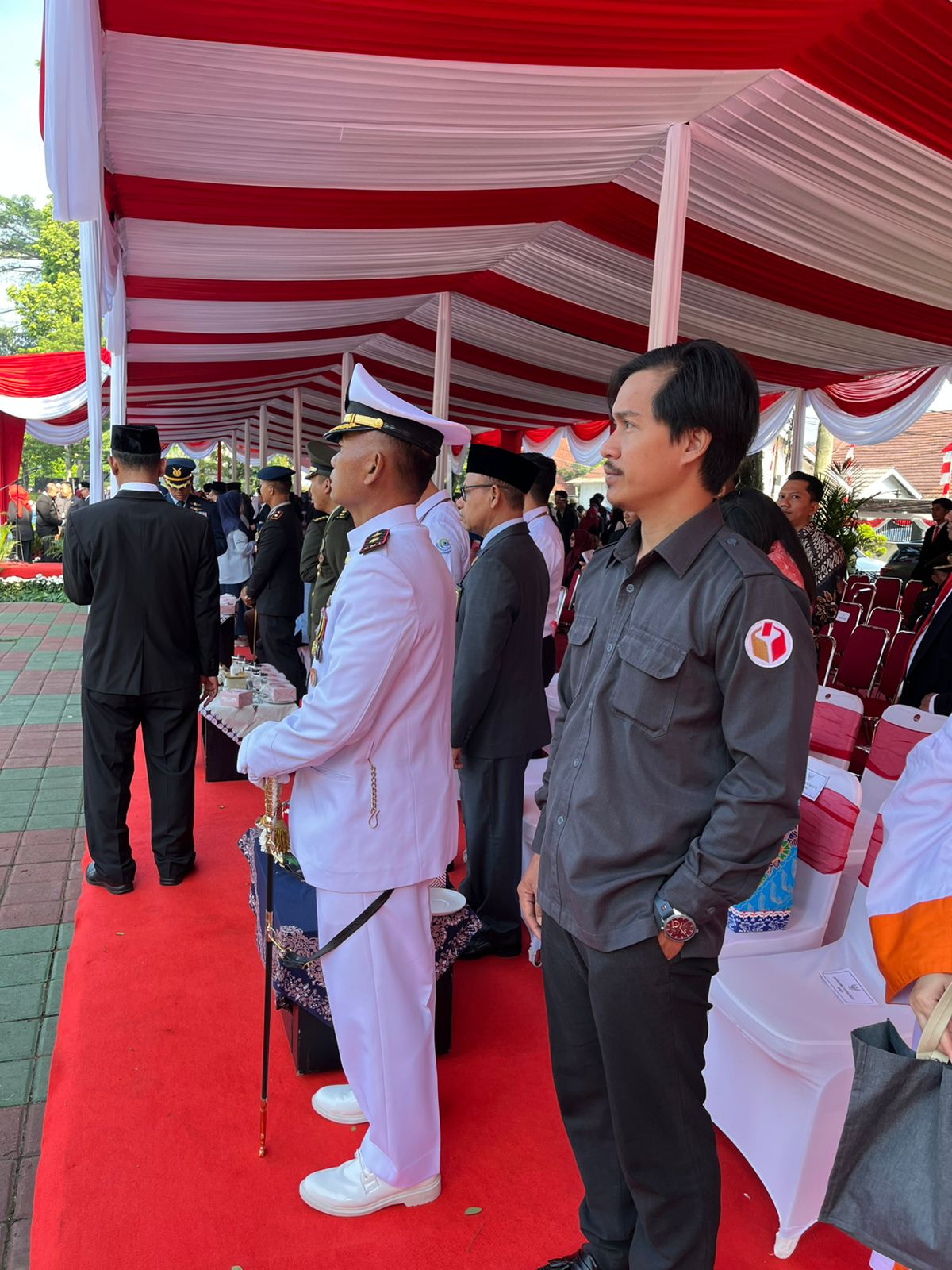 Ketua Bawaslu Kota Bogor Hadiri Rangkaian Upacara Peringatan HUT Proklamasi Kemerdekaan RI Ke-80 Tahun 2025 Tingkat Kota Bogor