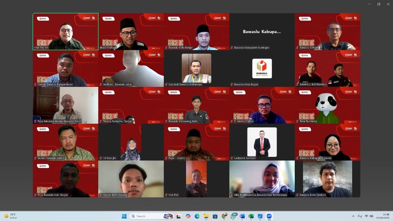 Bawaslu Kota Bogor Ikuti Peluncuran Program Rengkong Demokrasi Dari Bawaslu Jawa Barat