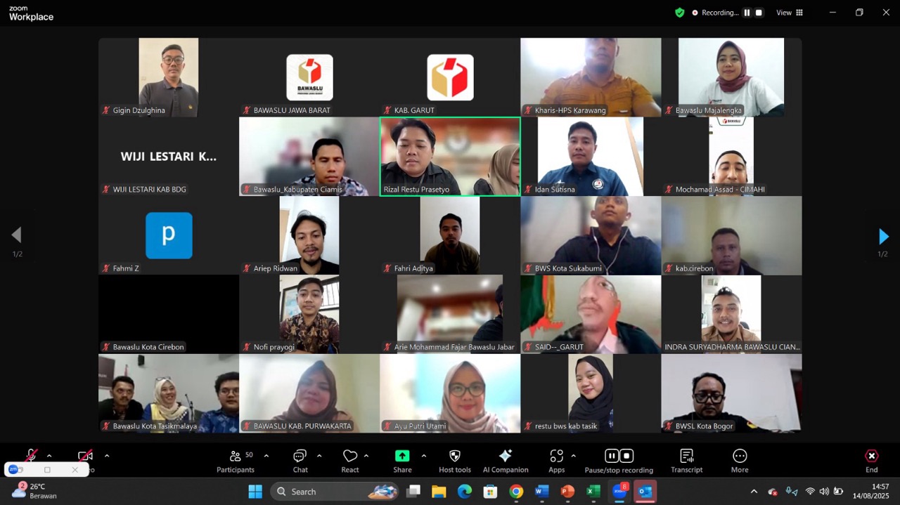 Anggota Bawaslu Kota Bogor, Firman Wijaya Beserta Staf Ikuti Simulasi Permohonan Penyelesaian Sengketa Proses Pemilu dan Pemilihan