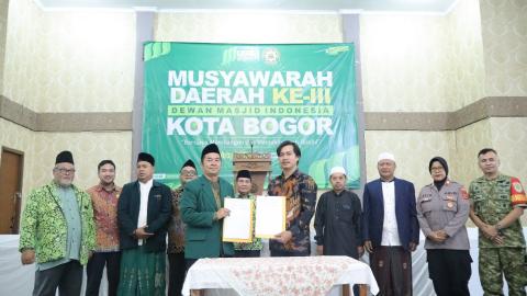 Bawaslu Kota Bogor dan DMI Teken MoU, Perkuat Pencegahan Pelanggaran Pemilu di Masjid