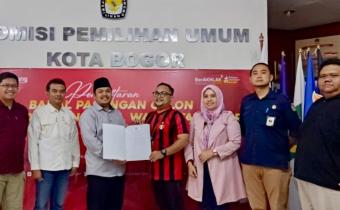 Bawaslu Kota Bogor terima Salinan Surat Keputusan Penetapan Calon Peserta Pemilihan Wali Kota dan Wakil Wali Kota Bogor tahun 2024