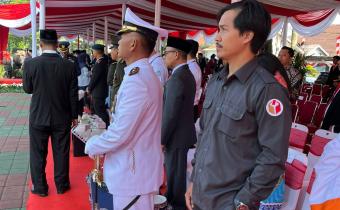 Ketua Bawaslu Kota Bogor Hadiri Rangkaian Upacara Peringatan HUT Proklamasi Kemerdekaan RI Ke-80 Tahun 2025 Tingkat Kota Bogor